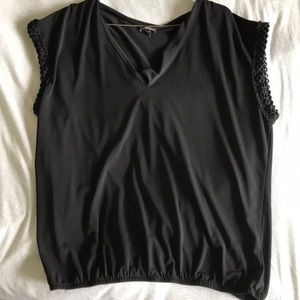 Express black v-neck top